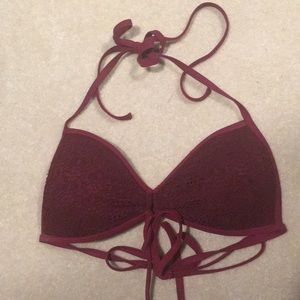Red bikini push up top